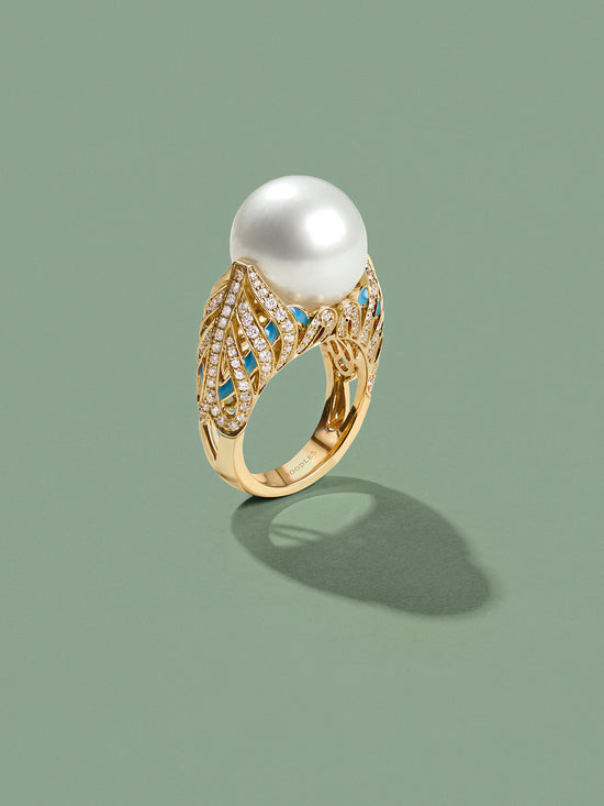 A Family Journey Copenhagen Pearl Yellow Gold Ring