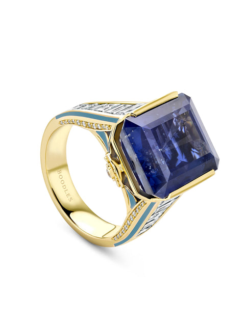 A Family Journey Paris Tuileries Sapphire Yellow Gold Ring