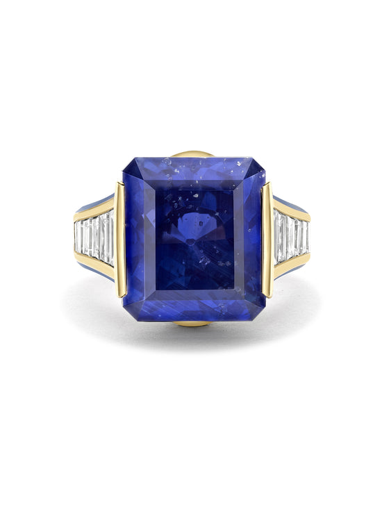 A Family Journey Paris Sapphire Yellow Gold Ring