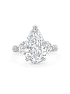 Petal Large Pear Diamond Platinum Ring