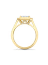 Vintage Emerald Cut Diamond Yellow Gold Ring