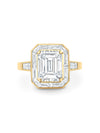 Vintage Emerald Cut Diamond Yellow Gold Ring