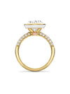 Florentine Oval Diamond Yellow Gold Ring