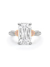 Petal Ashoka White and Pink Diamond Platinum Ring