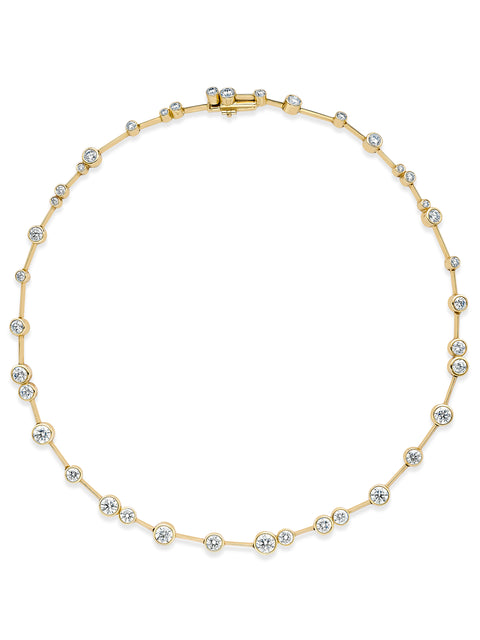 Raindance Large Yellow Gold Diamond Necklace