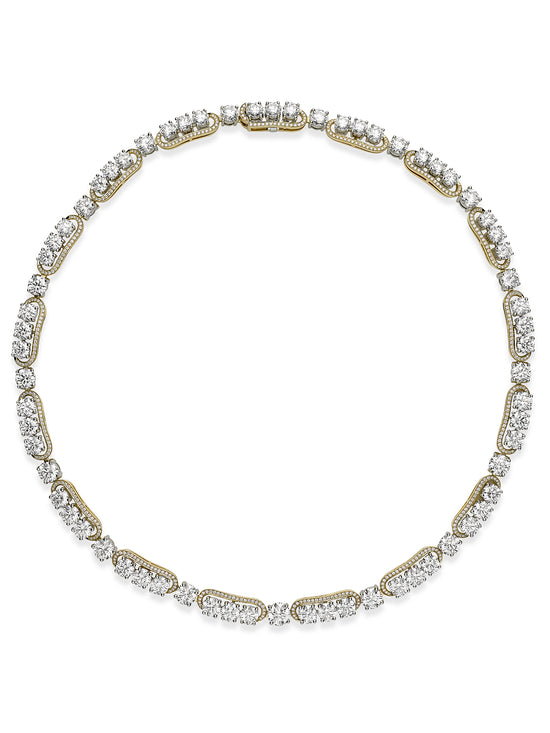 Classic Link Yellow Gold and Platinum Necklace