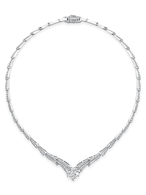 A Family Journey Florence Heart Diamond Platinum Necklace