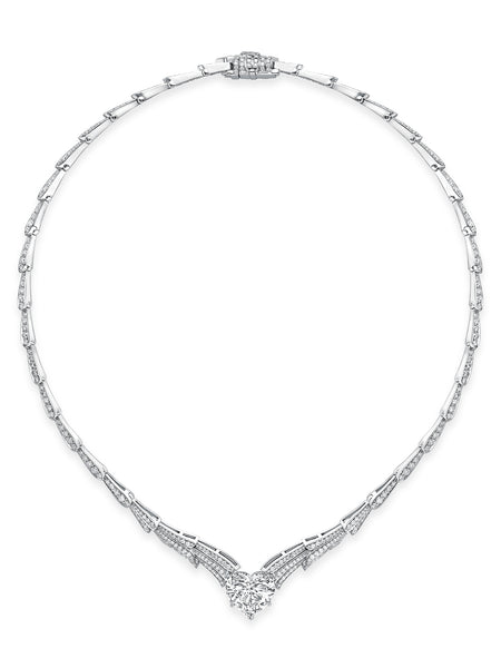 A Family Journey Florence Heart Cut Diamond Platinum Necklace