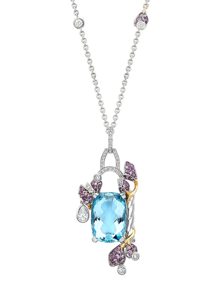 A Family Journey Lake Como Aquamarine Pendant