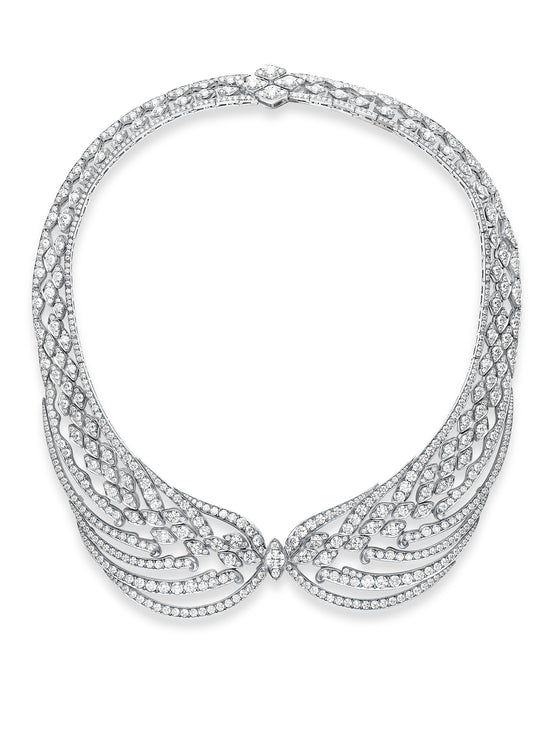 The Tide Diamond Platinum Collar Necklace