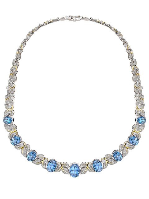 Secret Garden Verdure Tanzanite and Diamond Necklace