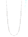 Raindance 25 Pink and White Diamond Long Platinum Necklace