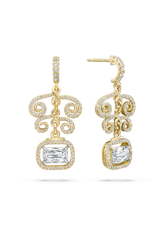 A Family Journey Vienna Ashoka Diamond Yellow Gold Earrings