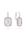 Vintage Ashoka Pink and White Diamond Earrings