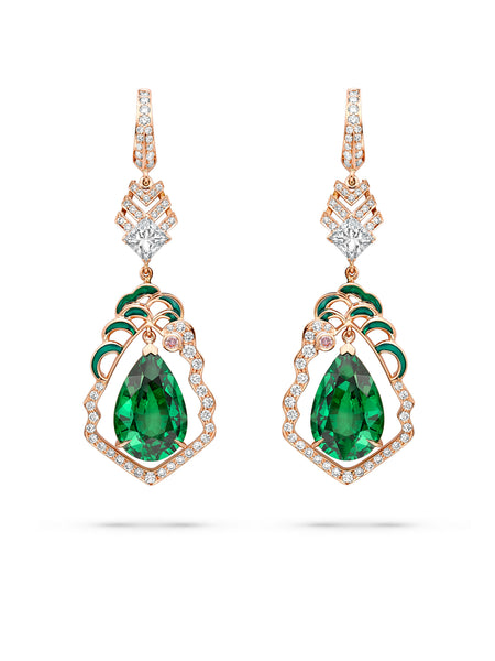 A Family Journey London Royal Parks Tsavorite Rose Gold Earrings