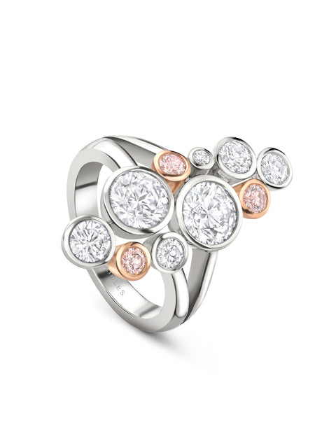 Raindance 25 Pink and White Diamond Ring