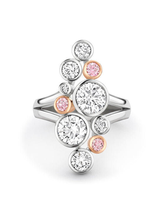 Raindance 25 Pink and White Diamond Ring