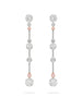 Raindance 25 Pink and White Diamond Drop Earrings