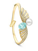 Olympian Paraiba Diamond Yellow Gold Bangle