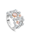 Raindance 25 Pink and White Diamond Platinum Ring