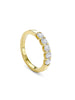 Classic Five Stone Diamond Yellow Gold Eternity Ring