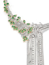 Waterfall and the Songbird Diamond and Tsavorite Necklace