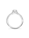 Petal Pear Cut Platinum Diamond Engagement Ring