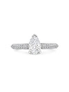 Petal Pear Cut Platinum Diamond Engagement Ring