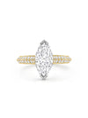 Petal Marquise Cut Yellow Gold Diamond Engagement Ring