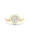 Florentine Heart Yellow Gold Diamond Ring