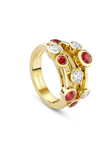 Raindance Classic Yellow Gold Ruby Ring