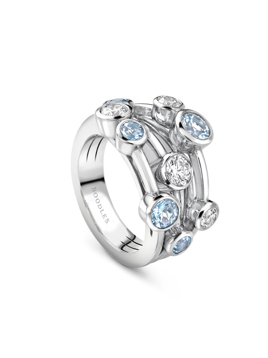 Raindance Classic White Gold Aquamarine Ring