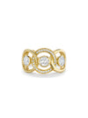 Roulette Triple Diamond Yellow Gold Ring