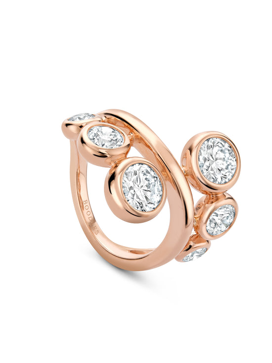 Beach Rose Gold Diamond Ring