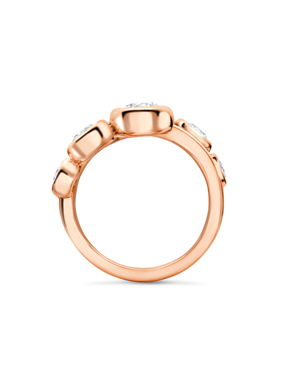 Beach Rose Gold Diamond Ring