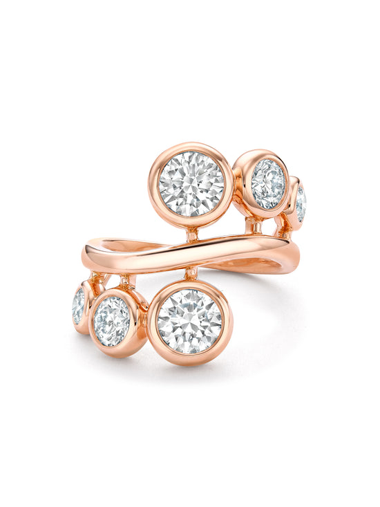 Beach Rose Gold Diamond Ring