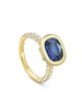 Florentine Dolce Vita Cushion Sapphire Yellow Gold Ring