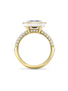 Florentine Cushion Sapphire Yellow Gold Ring