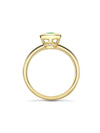 Florentine Cushion Emerald Yellow Gold Ring