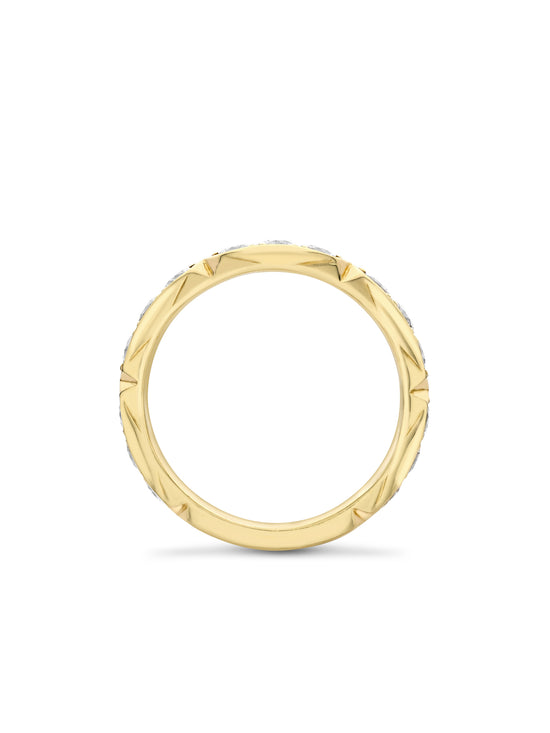 Jazz Large Yellow Gold Diamond Ring