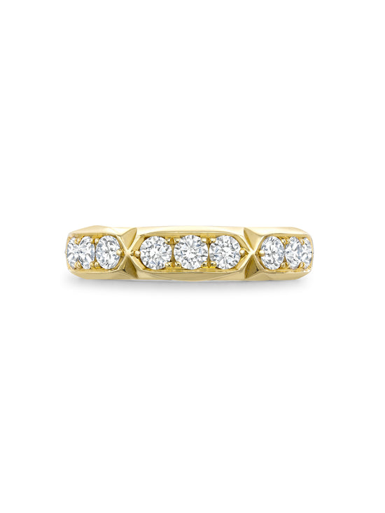 Jazz Large Yellow Gold Diamond Ring