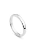 Classic Men's Court Shaped Platinum Wedding Band