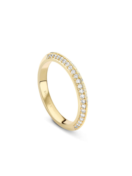 Petal Diamond Yellow Gold Wedding Band