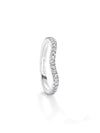 Vintage Half-Hoop Platinum Diamond Wedding Band