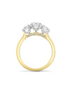 Trilogy Round Brilliant Yellow Gold Diamond Engagement Ring