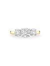 Trilogy Round Brilliant Yellow Gold Diamond Engagement Ring