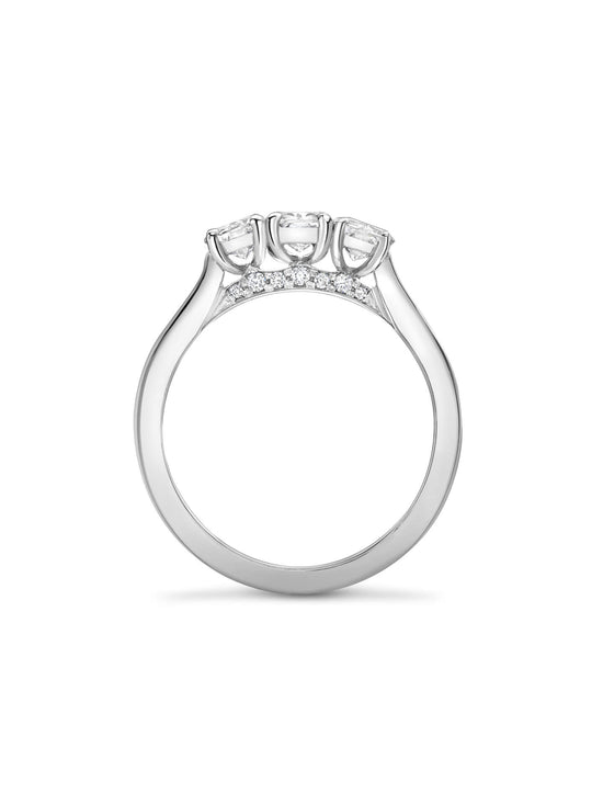 Trilogy Ashoka Cut Platinum Diamond Engagement Ring