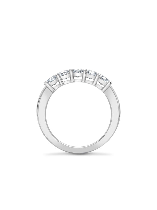 ASHOKA® Diamond Five Stone Half Eternity Ring