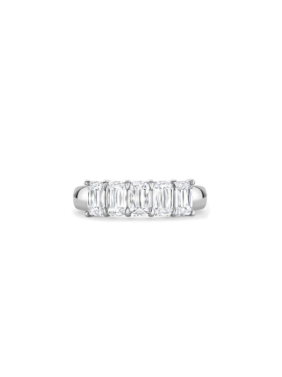 ASHOKA® Diamond Five Stone Half Eternity Ring