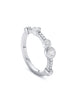 Waterfall Half-Hoop Platinum Diamond Ring